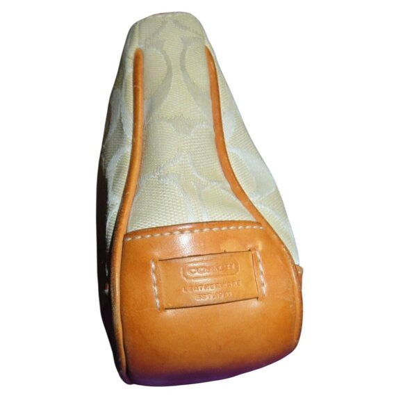 Coach 2001Cream & Tan Demi Baguette Bag in Signature C Canvas & Vachetta Leather - Picture 4 of 11